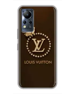 Чохол для Infinix Note 11 з картинкою «LV — золота печатка»