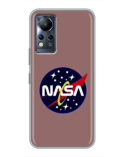 Чехол для Infinix Note 11 с картинкой «NASA — ретро космос»