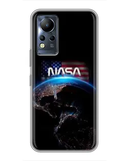 Чехол для Infinix Note 11 с картинкой «Земля из космоса NASA»