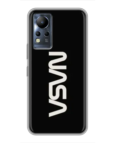 Чехол для Infinix Note 11 с картинкой «NASA — вертикальный логотип»