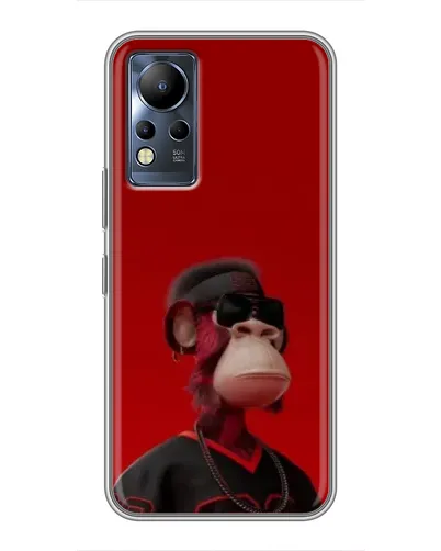 Чехол для Infinix Note 11 с картинкой «Bored Ape в красном»