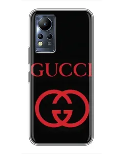 Чехол для Infinix Note 11 с картинкой «Gucci — красный логотип»