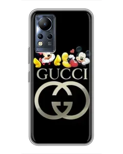 Чехол для Infinix Note 11 с картинкой «Gucci — герои Disney»