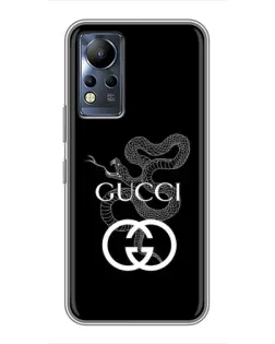 Чехол для Infinix Note 11 с картинкой «Gucci — серебряная змея»