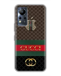 Чехол для Infinix Note 11 с картинкой «Gucci — брендированный десерт»