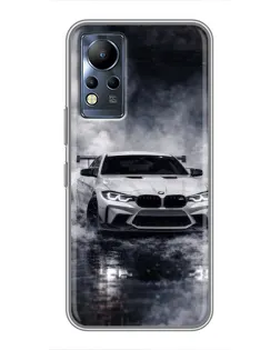 Чехол для Infinix Note 11 с картинкой «BMW сквозь туман»