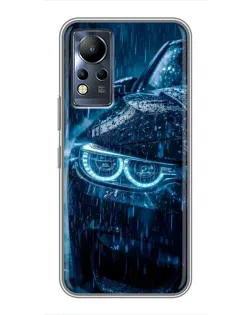 Чехол для Infinix Note 11 с картинкой «BMW под дождем»