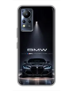 Чехол для Infinix Note 11 с картинкой «BMW сквозь ночной город»