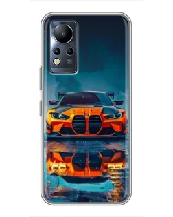 Чехол для Infinix Note 11 с картинкой «BMW — золотая эмблема»