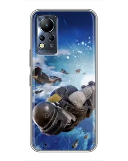 Чохол для Infinix Note 11 з картинкою «Десант PUBG — стрибок»
