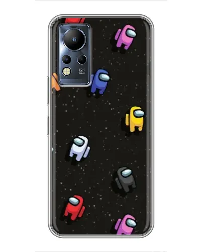 Чехол для Infinix Note 11 с картинкой «Космический паттерн Among Us»