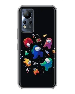 Чехол для Infinix Note 11 с картинкой «Among Us космос»