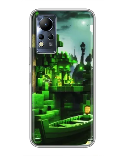 Чохол для Infinix Note 11 з картинкою «Minecraft лісовий пейзаж»