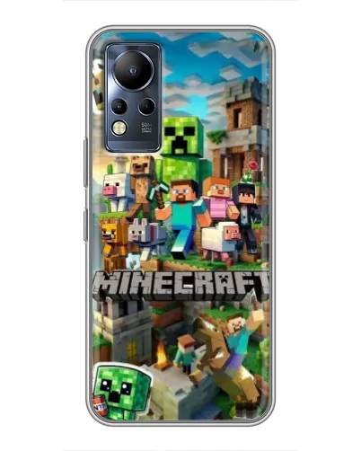 Чохол для Infinix Note 11 з картинкою «Замок Minecraft»
