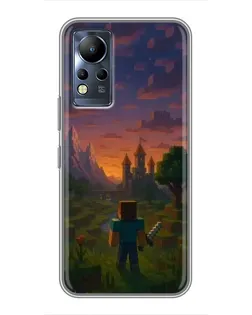 Чохол для Infinix Note 11 з картинкою «Стів біля вежі» Чохол для Infinix Note 11 з картинкою «Стів біля вежі»