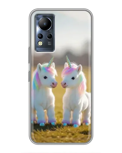 Чехол для Infinix Note 11 с картинкой «Пара единорогов» Чехол для Infinix Note 11 с картинкой «Пара единорогов»