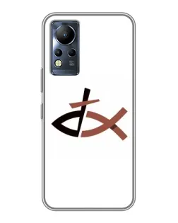 Чехол для Infinix Note 11 с картинкой «Рыба и крест»