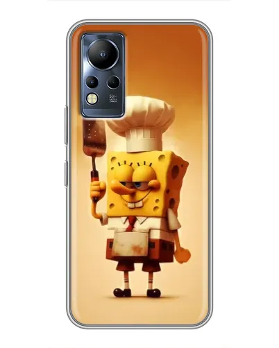 Чехол для Infinix Note 11 с картинкой «Губка Боб повар»