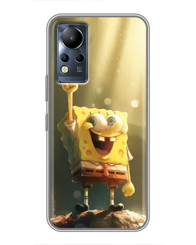 Чехол для Infinix Note 11 с картинкой «Сияющий Спанч Боб»