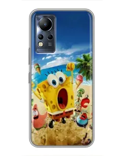 Чехол для Infinix Note 11 с картинкой «Развлечения на пляже»