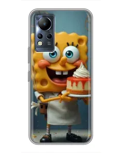 Чехол для Infinix Note 11 с картинкой «Повар Спанч Боб»