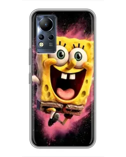 Чехол для Infinix Note 11 с картинкой «Взрывной Спанч Боб»