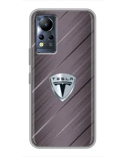 Чехол для Infinix Note 11 с картинкой «Металлическая текстура Tesla» Чехол для Infinix Note 11 с картинкой «Металлическая текстура Tesla»