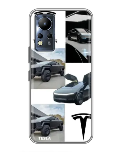 Чехол для Infinix Note 11 с картинкой «Коллаж Cybertruck Tesla» Чехол для Infinix Note 11 с картинкой «Коллаж Cybertruck Tesla»
