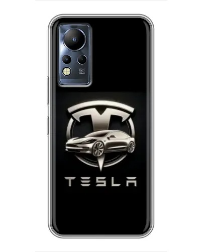 Чехол для Infinix Note 11 с картинкой «Tesla — серебристое авто» Чехол для Infinix Note 11 с картинкой «Tesla — серебристое авто»