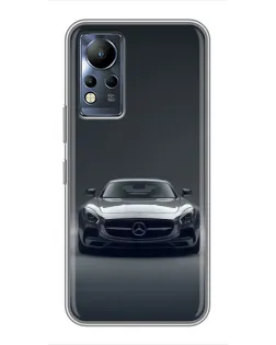 Чехол для Infinix Note 11 с картинкой «Mercedes на черном»