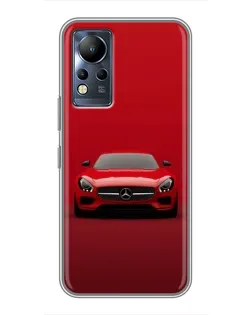 Чехол для Infinix Note 11 с картинкой «Красный Mercedes AMG»