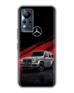 Чехол для Infinix Note 11 с картинкой «Mercedes G-Class красный»