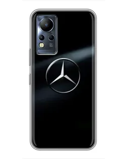 Чехол для Infinix Note 11 с картинкой «Mercedes на металле»