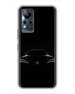 Чехол для Infinix Note 11 с картинкой «Mercedes — силуэт авто»