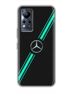 Чехол для Infinix Note 11 с картинкой «Спортивные линии Mercedes»