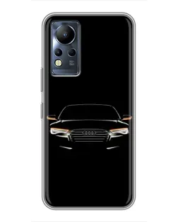 Чехол для Infinix Note 11 с картинкой «Audi — ночной контур»