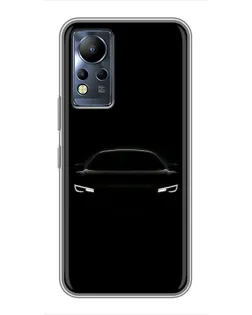 Чехол для Infinix Note 11 с картинкой «Взгляд Audi в темноте»