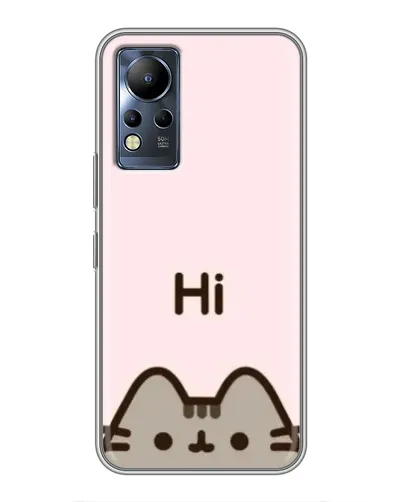 Чехол для Infinix Note 11 с картинкой «Пушин говорит Hi»