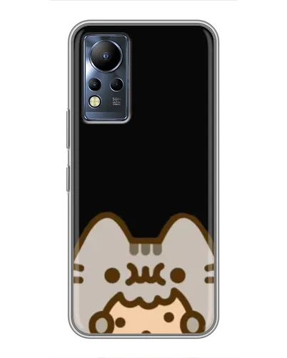 Чехол для Infinix Note 11 с картинкой «Пушин на черном»
