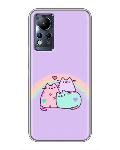 Чехол для Infinix Note 11 с картинкой «Радужные Пушины»