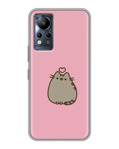 Чехол для Infinix Note 11 с картинкой «Pusheen сердце»
