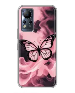 Чохол для Infinix Note 11 з картинкою «Метелик у диму»