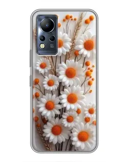 Чохол для Infinix Note 11 з картинкою «Білі сухоцвіти»