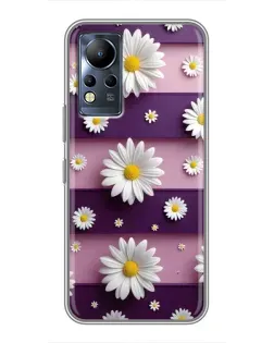 Чохол для Infinix Note 11 з картинкою «Ромашки на фіолетовому»