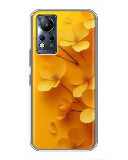 Чохол для Infinix Note 11 з картинкою «Золоті пелюстки»