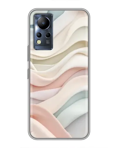 Чехол для Infinix Note 11 с картинкой «Пастельные нежные волны»