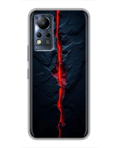 Чехол для Infinix Note 11 с картинкой «Kрасная лавовая трещина»