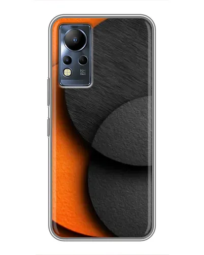 Чехол для Infinix Note 11 с картинкой «Геометрия оранжевых кругов»
