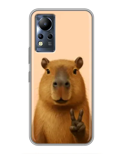 Чехол для Infinix Note 11 с картинкой «Капибара виктория»