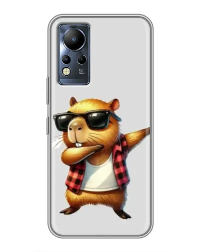 Чехол для Infinix Note 11 с картинкой «Капибара рэпер даб»